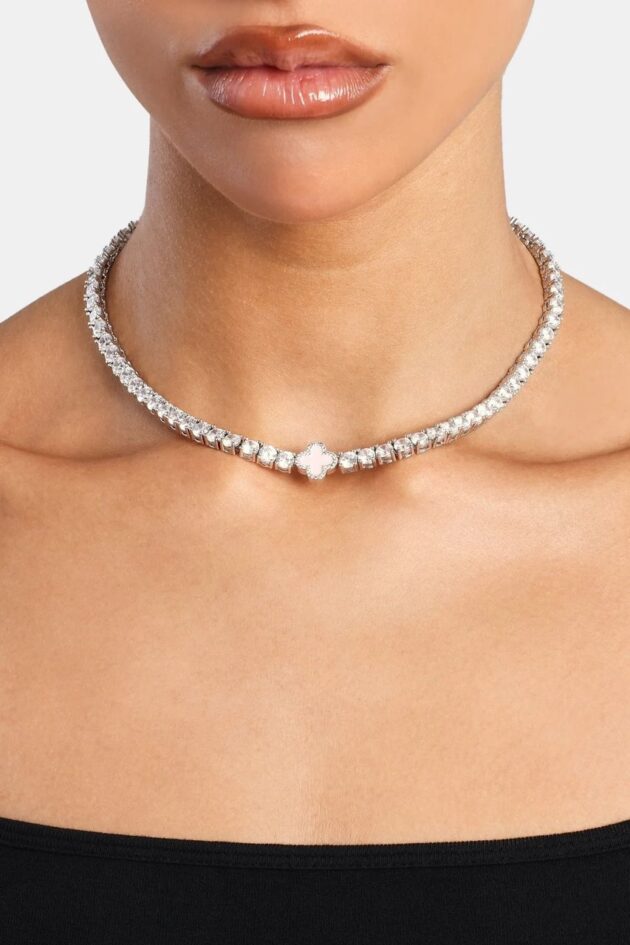 Light Green Motif Tennis Chain